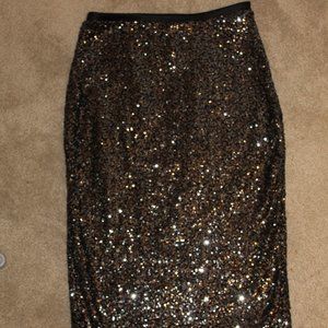 EXPRESS Black sequined pencil skirt size 4